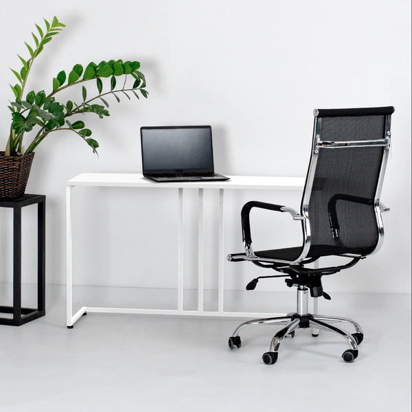 Изображение товара Консольный столик Millwood Лиссабон 1 Лофт Л 120x40x70.2 (белый/металл белый)