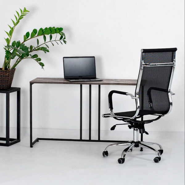 Изображение товара Консольный столик Millwood Лиссабон 1 Лофт Л 120x40x70.2 (сосна пассадена/металл черный)