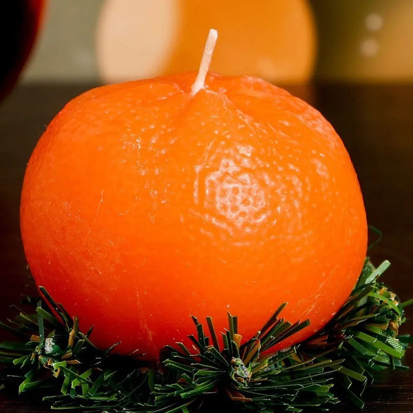 Изображение товара Свеча Мир свечи Мандарин маленький / 45-1506 (оранжевый)