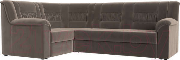 Изображение товара Диван угловой Лига Диванов Карелия 343 левый (велюр коричневый)