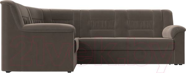 Изображение товара Диван угловой Лига Диванов Карелия 343 левый (велюр коричневый)