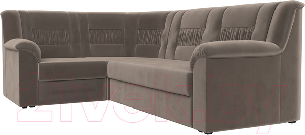 Изображение товара Диван угловой Лига Диванов Карелия 343 левый (велюр коричневый)