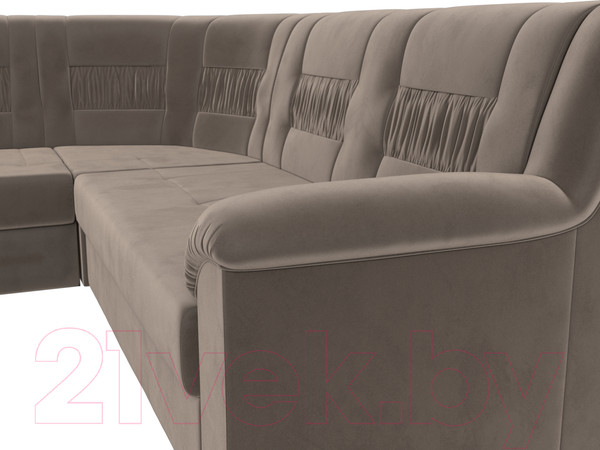 Изображение товара Диван угловой Лига Диванов Карелия 343 левый (велюр коричневый)