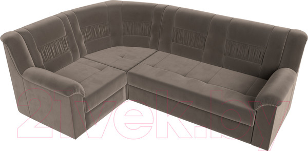 Изображение товара Диван угловой Лига Диванов Карелия 343 левый (велюр коричневый)
