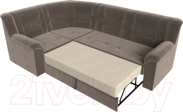 Изображение товара Диван угловой Лига Диванов Карелия 343 левый (велюр коричневый)
