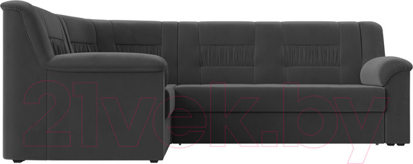 Изображение товара Диван угловой Лига Диванов Карелия 343 левый (велюр серый)