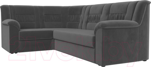Изображение товара Диван угловой Лига Диванов Карелия 343 левый (велюр серый)