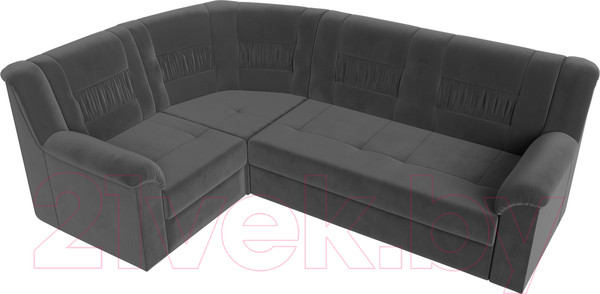 Изображение товара Диван угловой Лига Диванов Карелия 343 левый (велюр серый)