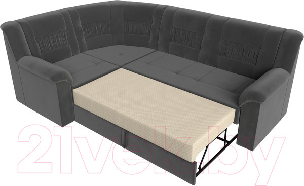 Изображение товара Диван угловой Лига Диванов Карелия 343 левый (велюр серый)