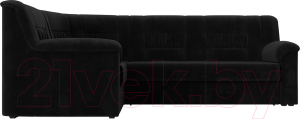 Изображение товара Диван угловой Лига Диванов Карелия 343 левый (велюр черный)