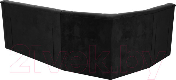 Изображение товара Диван угловой Лига Диванов Карелия 343 левый (велюр черный)