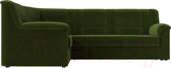 Изображение товара Диван угловой Лига Диванов Карелия 343 левый (микровельвет зеленый)