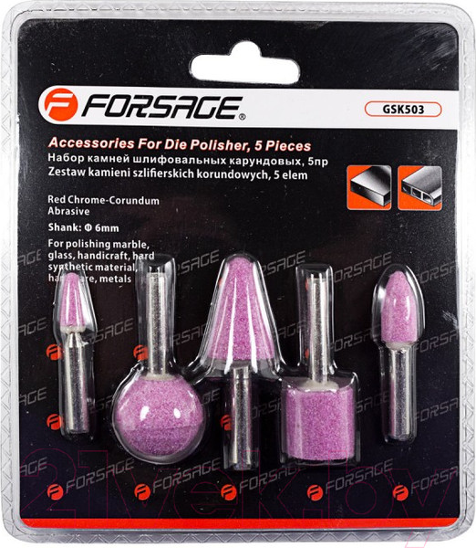 Изображение товара Набор насадок для гравера Forsage F-GSK503 (5пр)