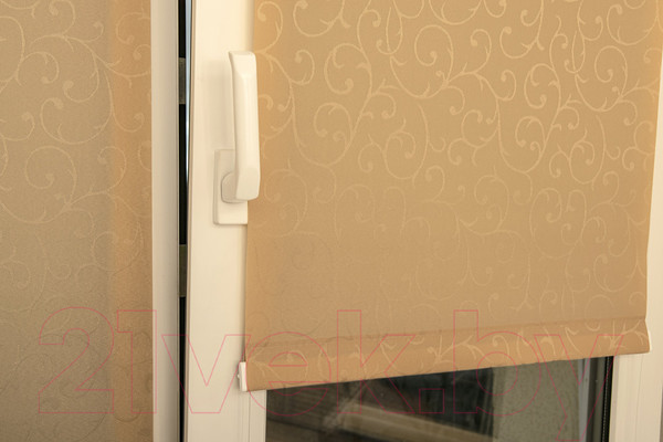 Изображение товара Рулонная штора Delfa Сантайм Жаккард Прима СРШ-01 МД8839 (81x170, бежевый)