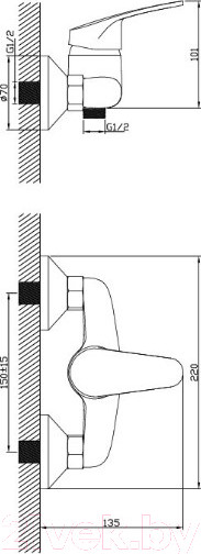 Изображение товара Смеситель Diadonna D80-220124