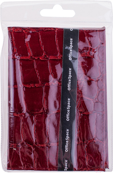 Изображение товара Обложка на паспорт OfficeSpace Croc KPs_2281 / 181772 (бордовый)