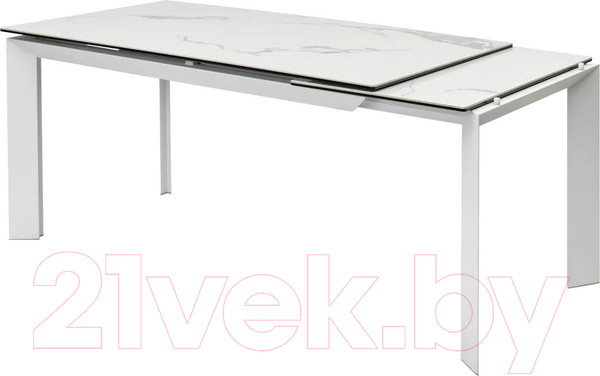 Изображение товара Обеденный стол M-City Cremona 140 High Gloss Statuario / DECDF501THGSTATWHT140