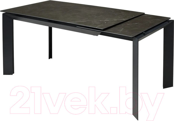 Изображение товара Обеденный стол M-City Cremona 140 KL-116 / 614М04875 (черный мрамор матовый/черный)
