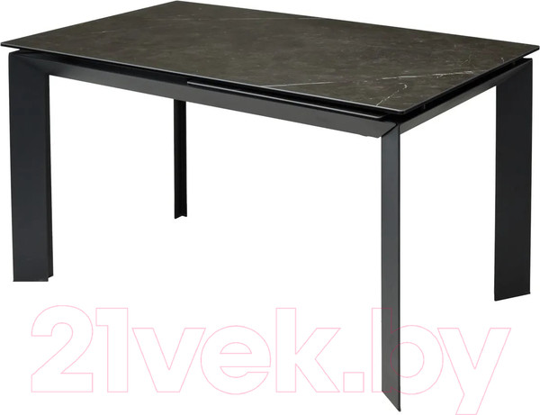 Изображение товара Обеденный стол M-City Cremona 140 KL-116 / 614М04875 (черный мрамор матовый/черный)