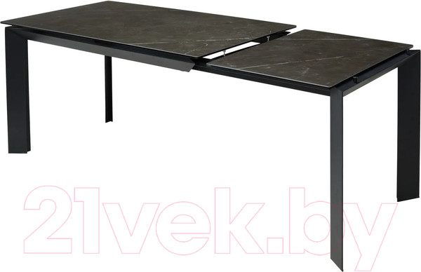 Изображение товара Обеденный стол M-City Cremona 140 KL-116 / 614М04875 (черный мрамор матовый/черный)