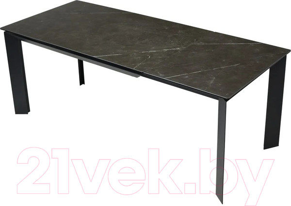 Изображение товара Обеденный стол M-City Cremona 140 KL-116 / 614М04875 (черный мрамор матовый/черный)