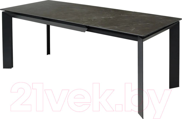 Изображение товара Обеденный стол M-City Cremona 140 KL-116 / 614М04875 (черный мрамор матовый/черный)