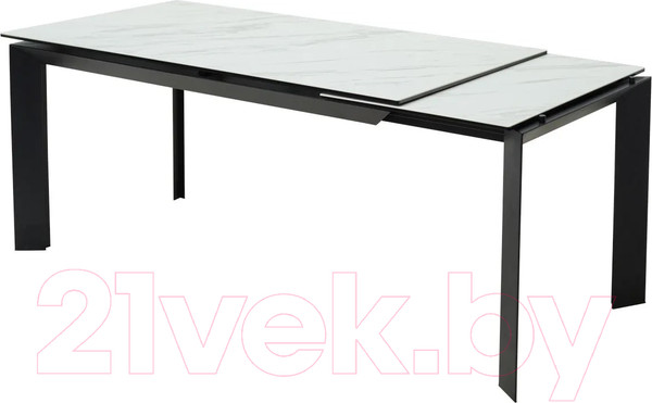 Изображение товара Обеденный стол M-City Cremona 180 KL-99 / DECDF501TKL99BLK180 (белый мрамор матовый/черный)