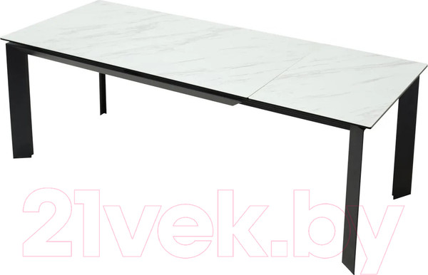 Изображение товара Обеденный стол M-City Cremona 180 KL-99 / DECDF501TKL99BLK180 (белый мрамор матовый/черный)