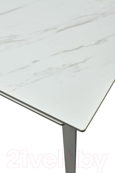 Изображение товара Обеденный стол M-City Cremona 180 KL-99 / DECDF501TKL99BLK180 (белый мрамор матовый/черный)