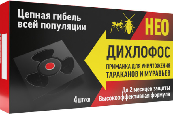 Изображение товара Гель от насекомых Дихлофос Приманка Нео от тараканов и муравьев (4шт)