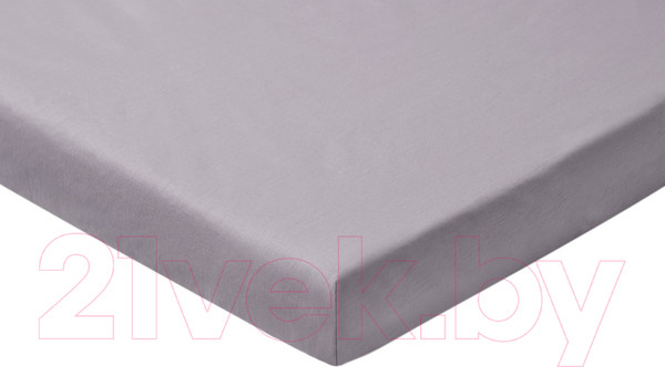 Изображение товара Простыня AlViTek Поплин однотонный на резинке 90x200x25 / ПР-ПО-Р-090-СЕР (серый)