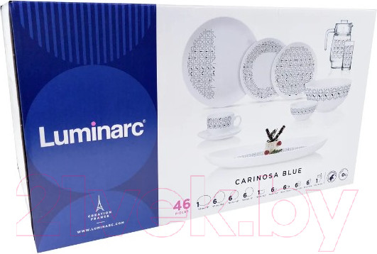 Изображение товара Набор столовой посуды Luminarc Diwali Carinosa Blue Q7909 (46пр)