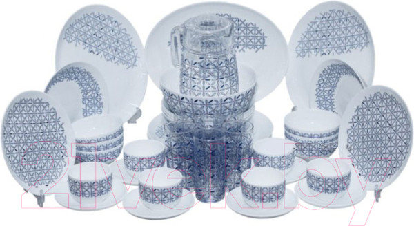 Изображение товара Набор столовой посуды Luminarc Diwali Carinosa Blue Q7909 (46пр)