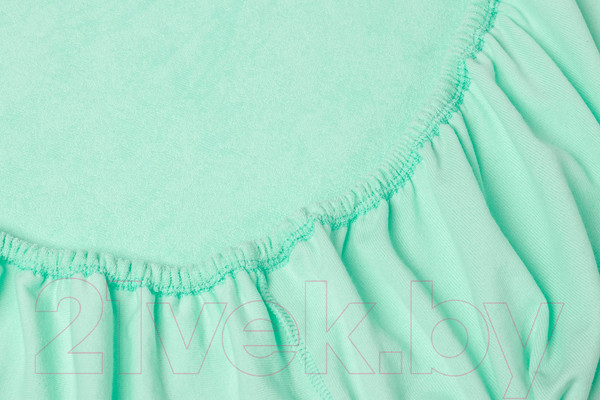 Изображение товара Простыня AlViTek Махровая на резинке 160x200x20 / ПМР-МЕ-160 (ментол)