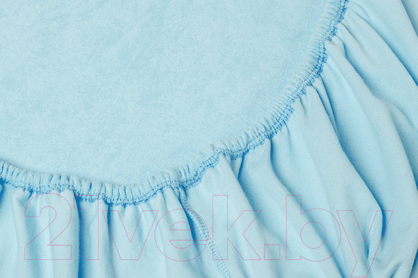 Изображение товара Простыня AlViTek Махровая на резинке 200x200x20 / ПМР-Г-200 (голубой)