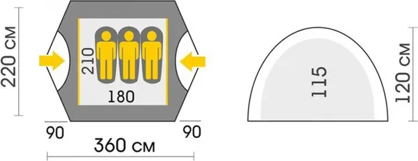 Изображение товара Палатка Talberg Boyard 3 Pro (красный)