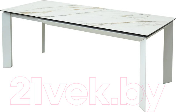Изображение товара Обеденный стол M-City Cremona 180 KL-188 / 614М04876 (контрастный мрамор матовый/белый)