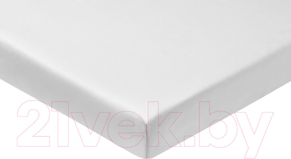 Изображение товара Простыня AlViTek Сатин однотонный на резинке 90x200x25 / ПР-СО-Р-090-БЕЛ  (белый)