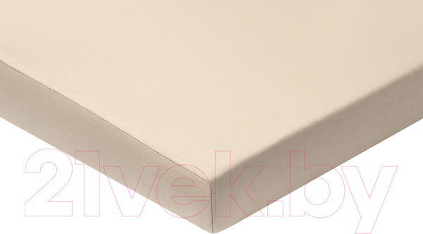 Изображение товара Простыня AlViTek Сатин однотонный на резинке 90x200x25 / ПР-СО-Р-090-КП (кофейная пена)