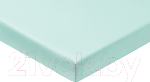 Изображение товара Простыня AlViTek Сатин однотонный на резинке 140x200x25 / ПР-СО-Р-140-МЕН  (ментол)