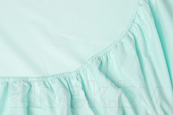 Изображение товара Простыня AlViTek Сатин однотонный на резинке 140x200x25 / ПР-СО-Р-140-МЕН  (ментол)