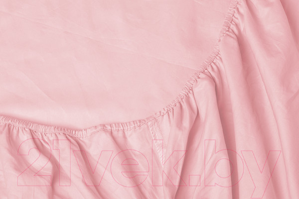 Изображение товара Простыня AlViTek Сатин однотонный на резинке 140x200x25 / ПР-СО-Р-140-РОЗ  (розовый)