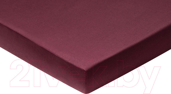 Изображение товара Простыня AlViTek Сатин однотонный на резинке 140x200x25 / ПР-СО-Р-140-ЧЕРЕ (черешня)