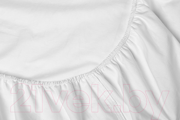 Изображение товара Простыня AlViTek Сатин однотонный на резинке 200x200x25 / ПР-СО-Р-200-БЕЛ  (белый)