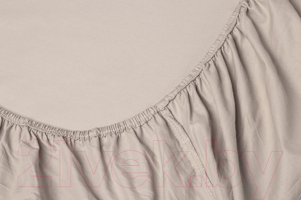 Изображение товара Простыня AlViTek Сатин однотонный на резинке 200x200x25 / ПР-СО-Р-200-ЖСЕР (жемчужно-серый)