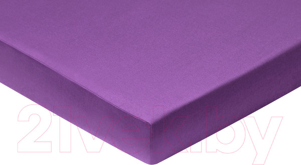 Изображение товара Простыня AlViTek Сатин однотонный на резинке 200x200x25 / ПР-СО-Р-200-ТЛ (темная лаванда)