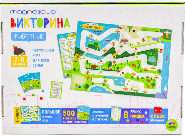 Изображение товара Настольная игра Magneticus Викторина Животные / BG-010