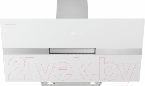Изображение товара Вытяжка наклонная Maunfeld Mersey 90 (нержавеющая сталь/белое стекло)