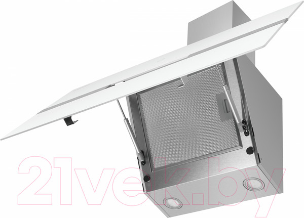 Изображение товара Вытяжка наклонная Maunfeld Mersey 90 (нержавеющая сталь/белое стекло)