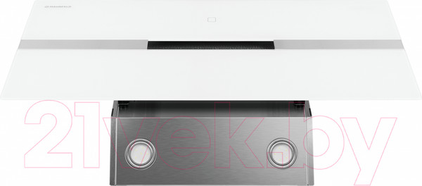 Изображение товара Вытяжка наклонная Maunfeld Mersey 90 (нержавеющая сталь/белое стекло)